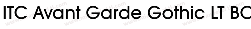 ITC Avant Garde Gothic LT BOLD字体转换